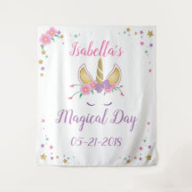 Magical Unicorn Birthday Photobooth Backdrop