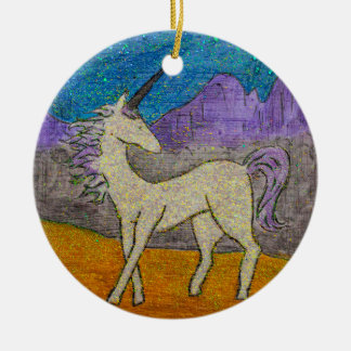 Magical Unicorn Ceramic Ornament