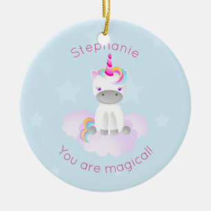 Magical Unicorn Ceramic Ornament