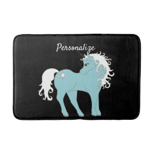 Magical Unicorn Cute & Adorable with Star Bath Mat