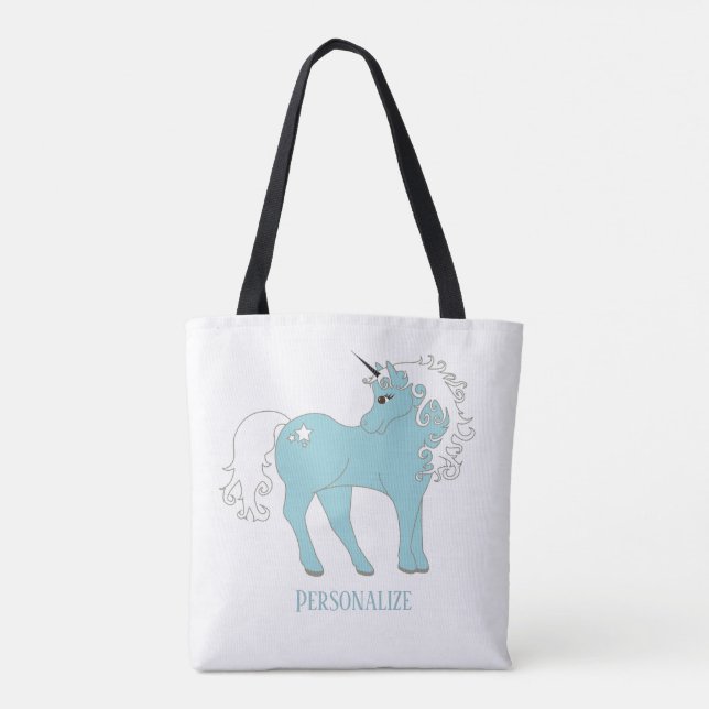 Magical Unicorn Cute & Adorable with Star Tote Bag (Back)