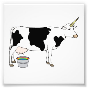 Magical Unicorn Dairy Milk Cow Photo Print