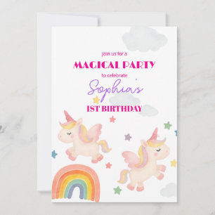 Magical Unicorn Dreamland Invitation