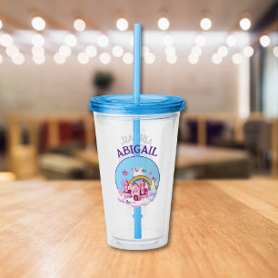 Magical Unicorn Dreams Personalized kids Acrylic Tumbler