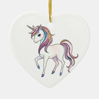 Magical Unicorn Dreams - Whimsical Fantasy Design Ceramic Ornament