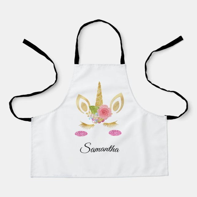Magical Unicorn Face Apron (Front)