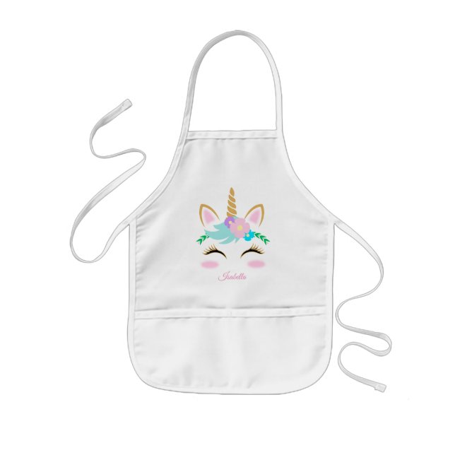 Magical Unicorn 🦄 Face Kids Apron (Front)
