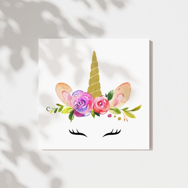 Magical Unicorn, Fairy Tale, Girl Nursery, Pink Canvas Print (Creator Uploaded)