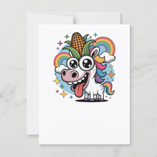 Magical Unicorn - Fantastically Corny Creature Postcard