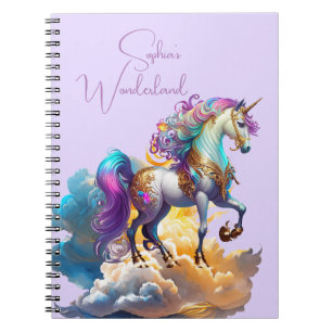 Magical Unicorn Fantasy clouds beautiful Birthday Notebook
