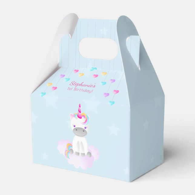 Magical Unicorn Favor Box (Front Side)
