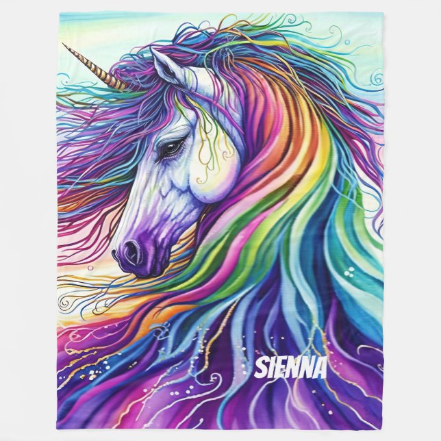 Magical Unicorn fleece blanket (Front)
