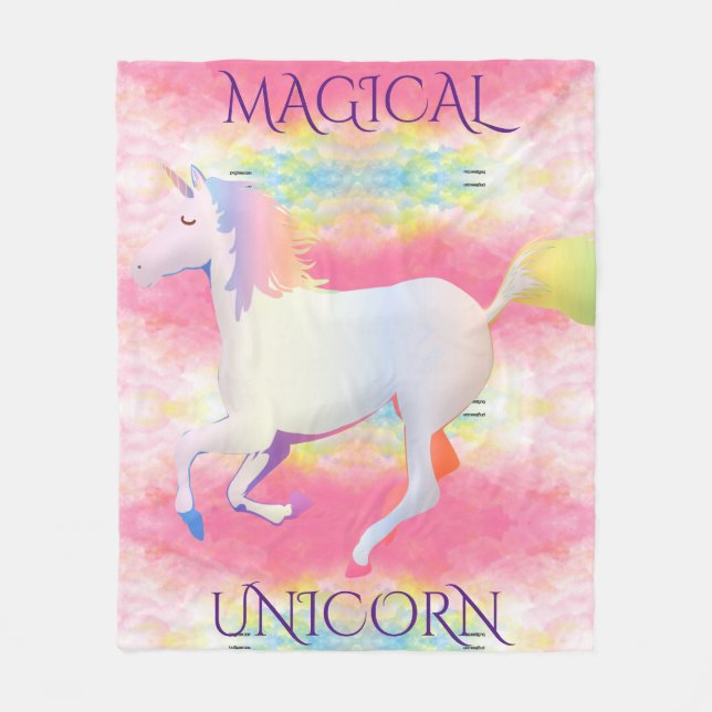 MAGICAL UNICORN  fleece blanket. Blanket (Front)