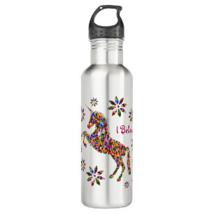 Magical Unicorn Flowers I Believe Personalize 710 Ml Water Bottle