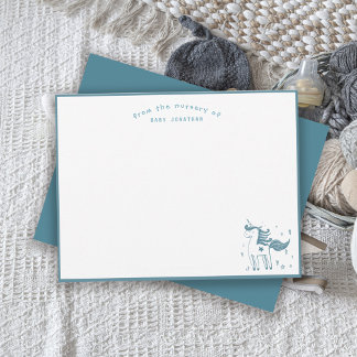 Magical Unicorn From the Nursery of Baby  Card