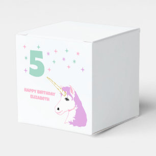 Magical Unicorn Girls Birthday Favor Box
