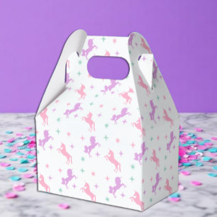 Magical Unicorn Girls Birthday Favor Box
