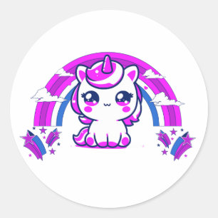 Magical Unicorn Girls BirthdayParty Favor Stickers