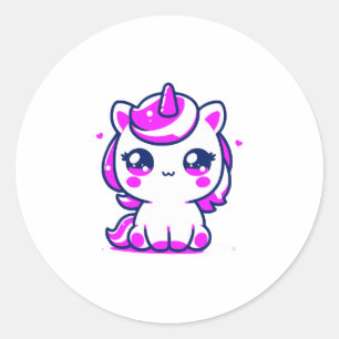 Magical Unicorn Girls BirthdayParty Favour Sticker