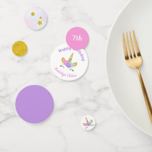 Magical Unicorn Glitter Stars Birthday Confetti