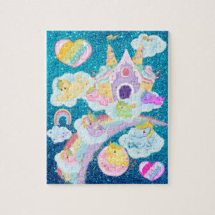 Magical Unicorn Ice Cream Castle Rainbow Slide Jigsaw Puzzle