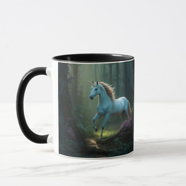 Magical Unicorn in Enchanted Forest Mug (Left)