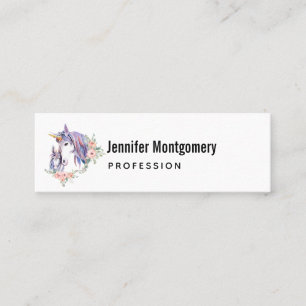 Magical Unicorn Mom & Baby Watercolor Mini Business Card
