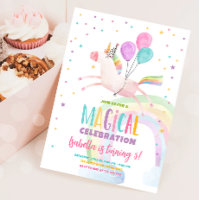 Magical Unicorn Party Rainbow Girl First Birthday