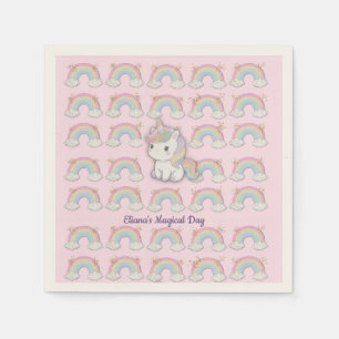 Magical Unicorn Pastel Rainbow Party  Napkin