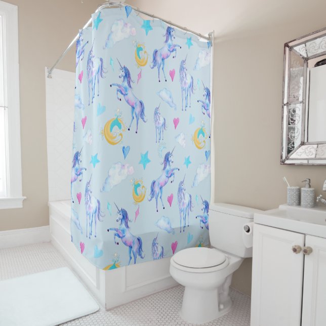 Magical Unicorn Pattern Watercolor Fantasy Design (In Situ)
