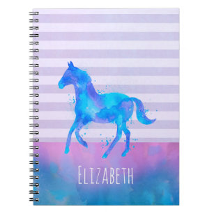 Magical Unicorn Pattern Watercolor Fantasy Design Notebook