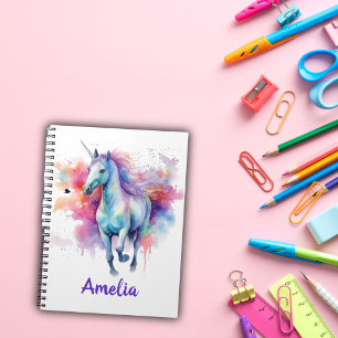 Magical Unicorn Personalized Kid Sketchbook School Notebook