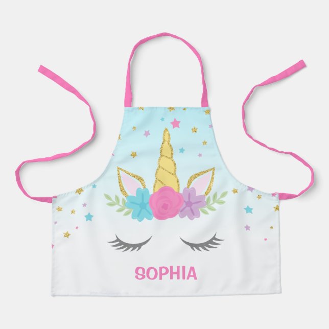 Magical Unicorn Personalized Kids' Apron (Front)