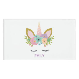 Magical Unicorn Personalized  name glitter girly   Tag