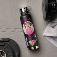 Magical Unicorn Photo Birthday Water Bottle Gift