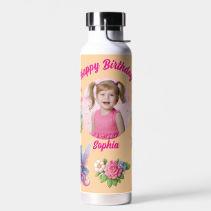 Magical Unicorn Photo Birthday Water Bottle Gift