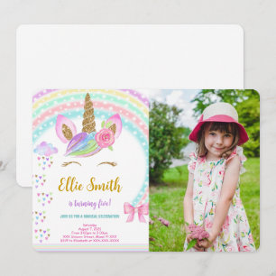 MAGICAL Unicorn Photo Invitation