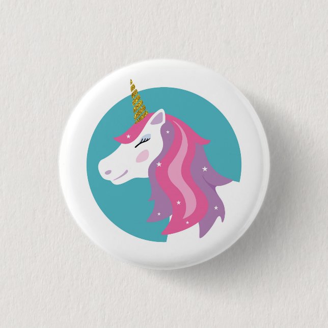 Magical Unicorn Pin Badge (Front)