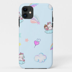 Magical Unicorn Princess rainbow pattern gradient  iPhone 11 Case