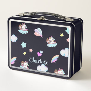 Magical Unicorn Princess rainbow pattern gradient  Metal Lunch Box