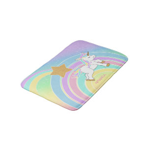 Magical Unicorn Rainbow Bath Mat