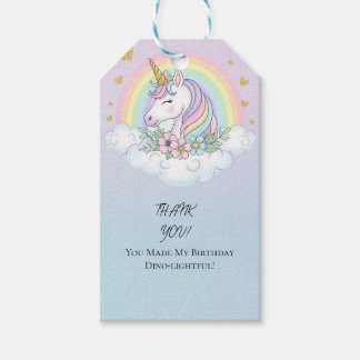 Magical Unicorn Rainbow Birthday Gift Tag