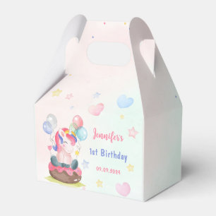 Magical Unicorn Rainbow Birthday Party Favor Box