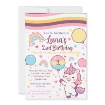 Magical Unicorn & Rainbow Girl 2nd Birthday party