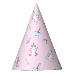 Magical Unicorn rainbow gradient birthday party Party Hat