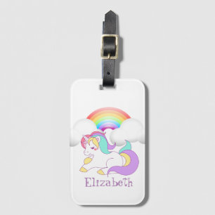 Magical Unicorn, Rainbow - Personalized Luggage Tag
