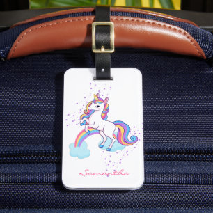 Magical Unicorn Rainbow Personalized Luggage Tag