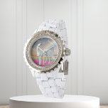 Magical Unicorn Rainbow Personalized Watch<br><div class="desc">This design was created through digital art. It may be personalized by clicking the customize button and changing the colour, adding a name, initials or your favourite words. Contact me at colorflowcreations@gmail.com if you with to have this design on another product. Purchase my original abstract acrylic painting for sale at...</div>
