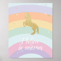 MAGICAL UNICORN RAINBOW POSTER