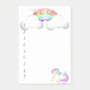 Magical  Unicorn,Rainbow,To do list Post-it Notes